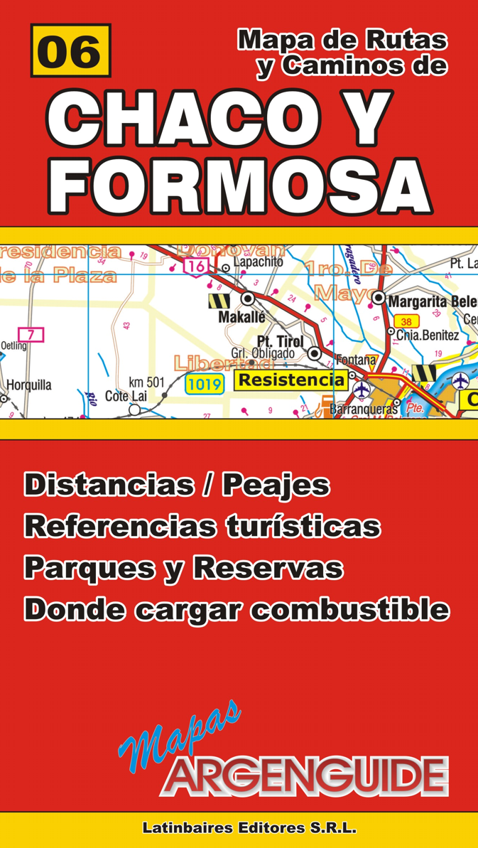 Mapa de Rutas de Chaco y Formosa MapasArgenGuide